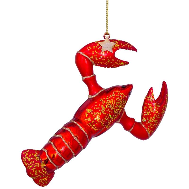 Ornament Glass Red Lobster
