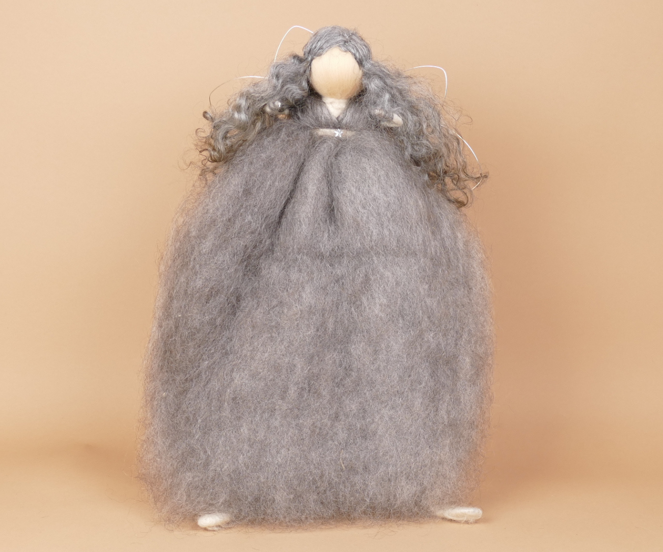 Engel Stor Grå Metal