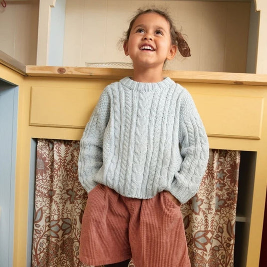 Caspian Sweater junior (Norsk) - Strikkeopskrift