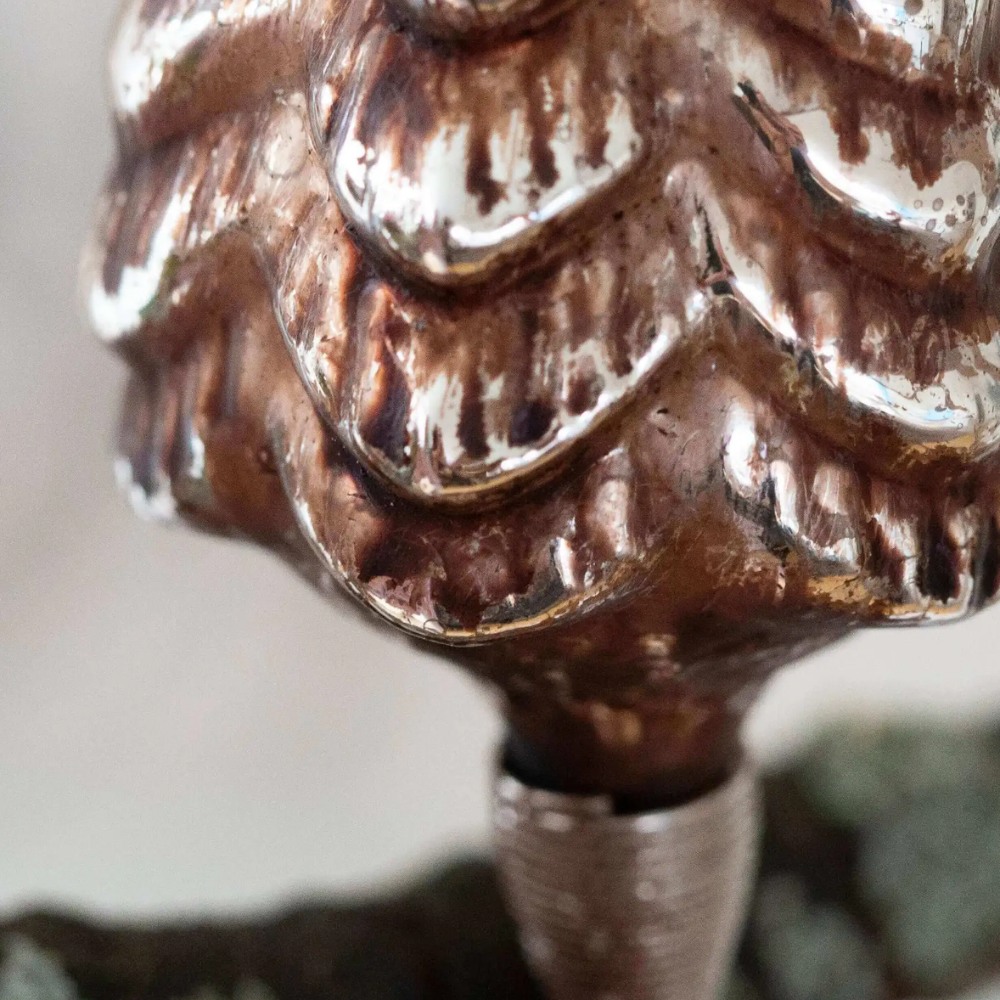 Glass Christmas Tree on Metal Clip