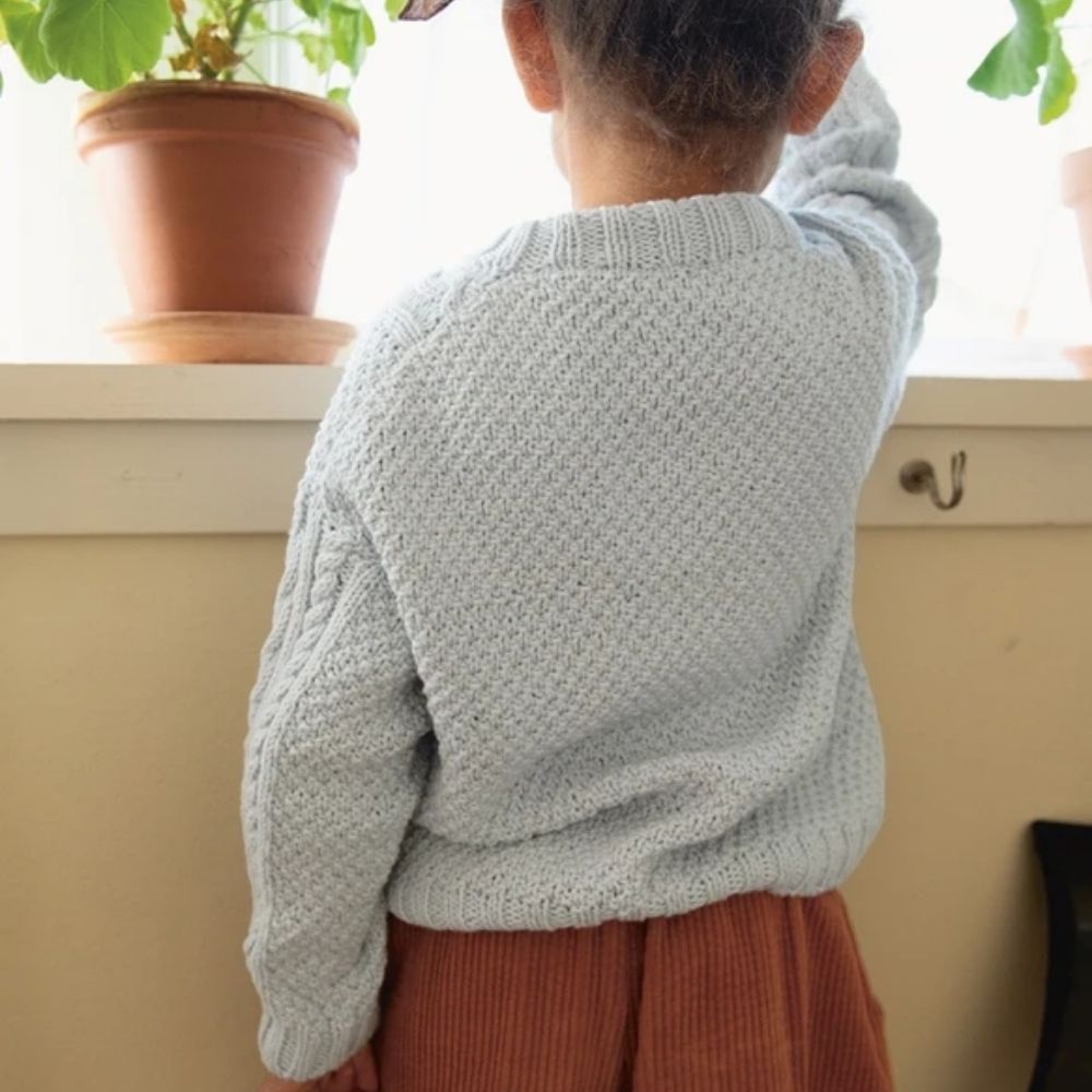Caspian Sweater junior (Norsk) - Strikkeopskrift