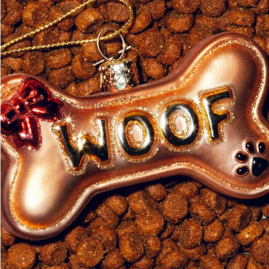 Ornament Glass Dog Bone