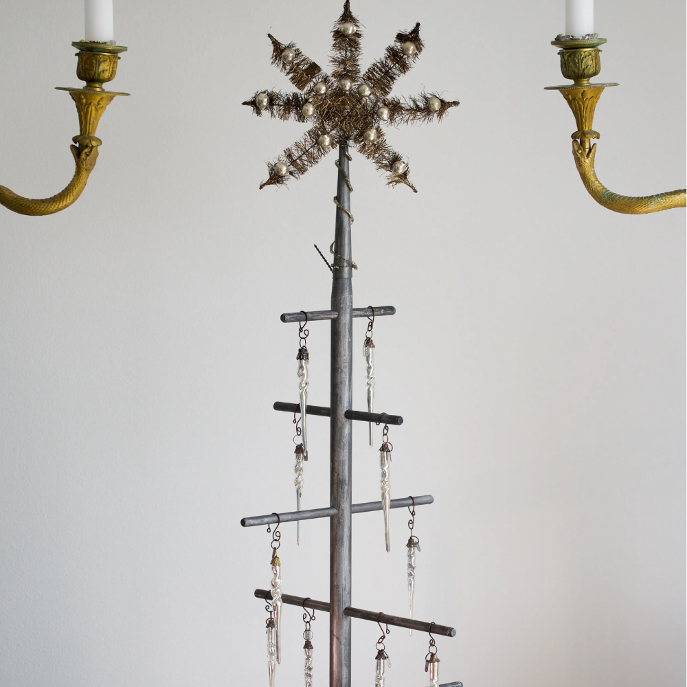 Pair of Mouth-Blown Twisted Glass