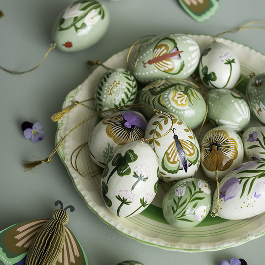 Papier Mâché Eggs Anila Sage