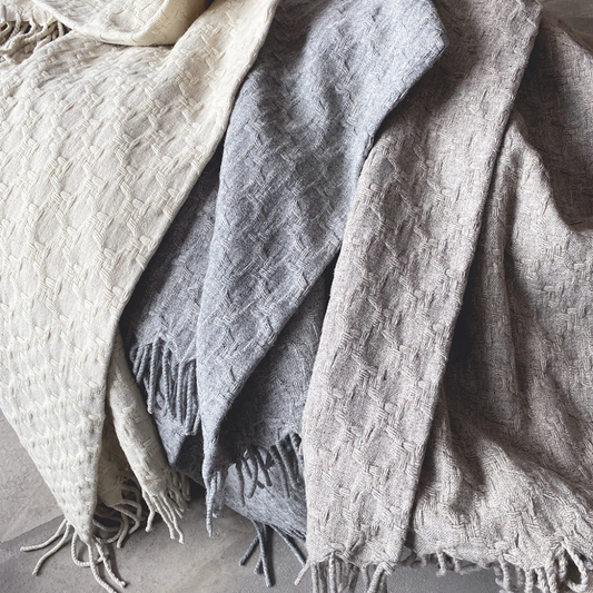 Plain Pied de Coq Plaid