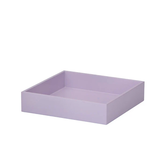Lacquer Square Tray Lilac