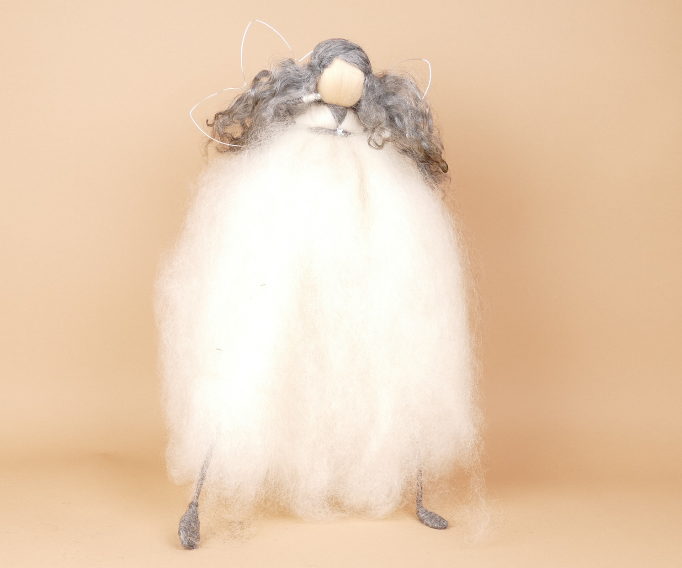 Engel Stor Hvid Metal