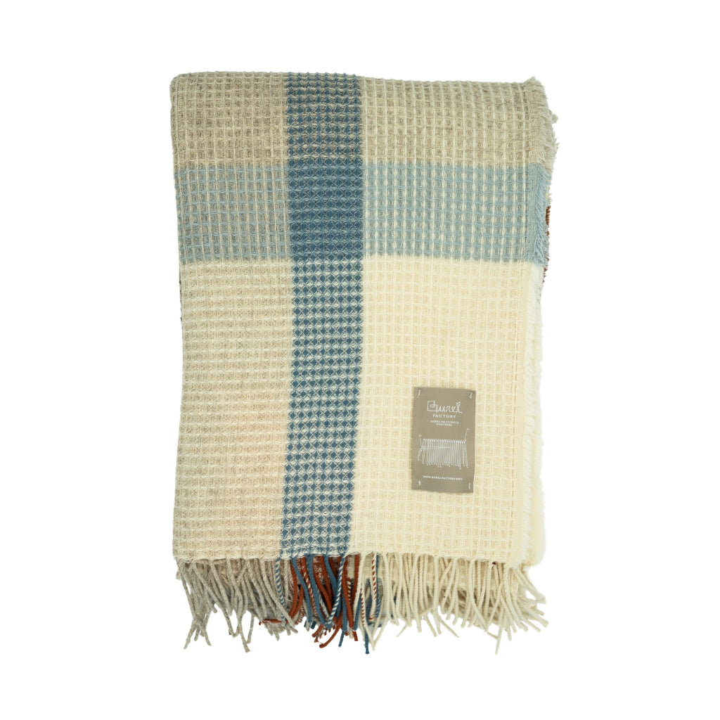 Waffle Plaid Terracota, Blue, Brown