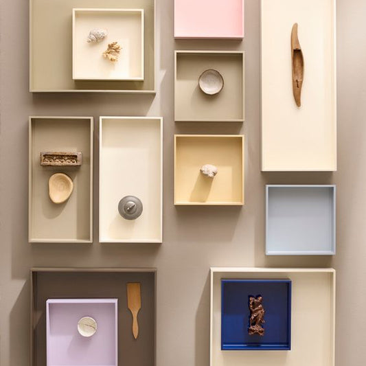 Lacquer Square Tray Cream