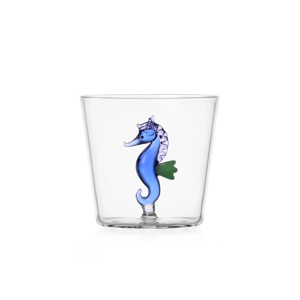 Tumbler Vandglas Seahorse Blue