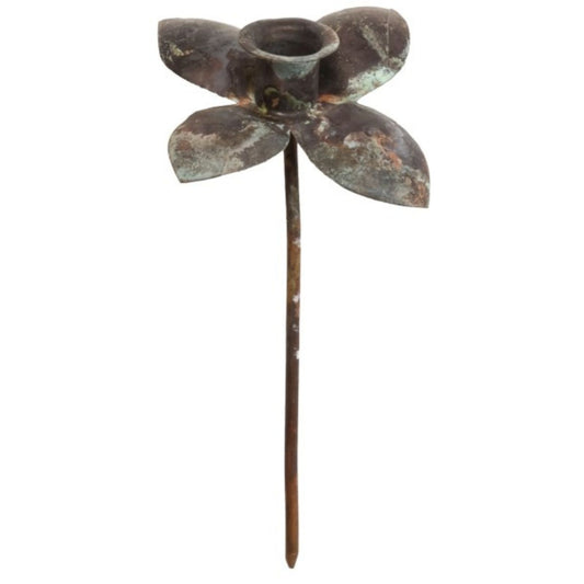 Blomst m/lyseholder uden fod - Den Gamle Mølle