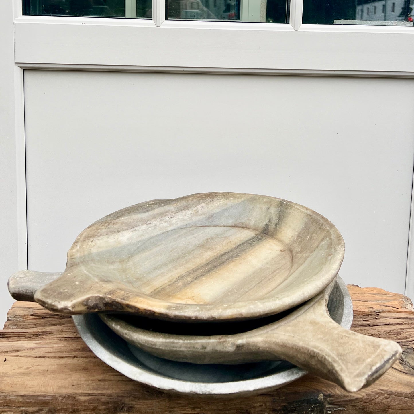 Marmorfad med håndtag - indisk