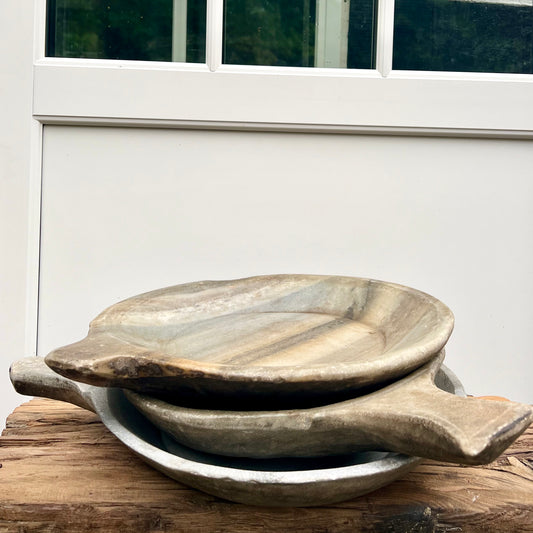 Marmorfad med håndtag - indisk