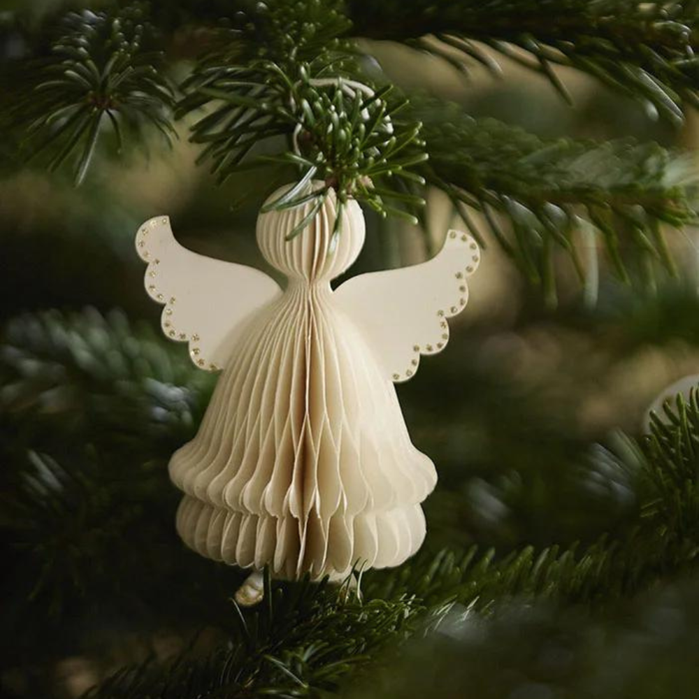 Honeycomb Angel Cream 8.5 cm s/2stk.