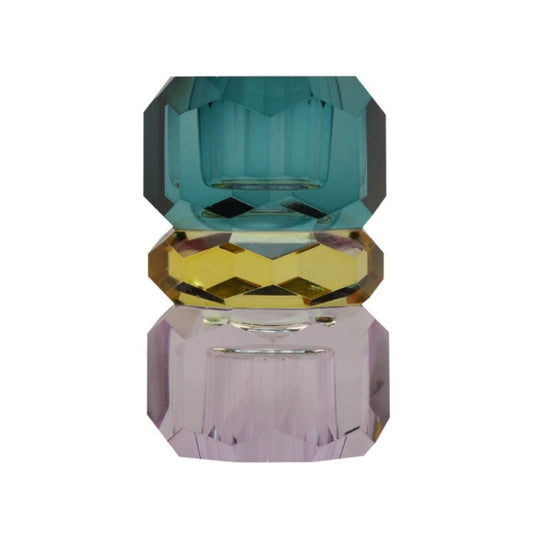 Krystalstage violet/gul/petrol - Den Gamle Mølle