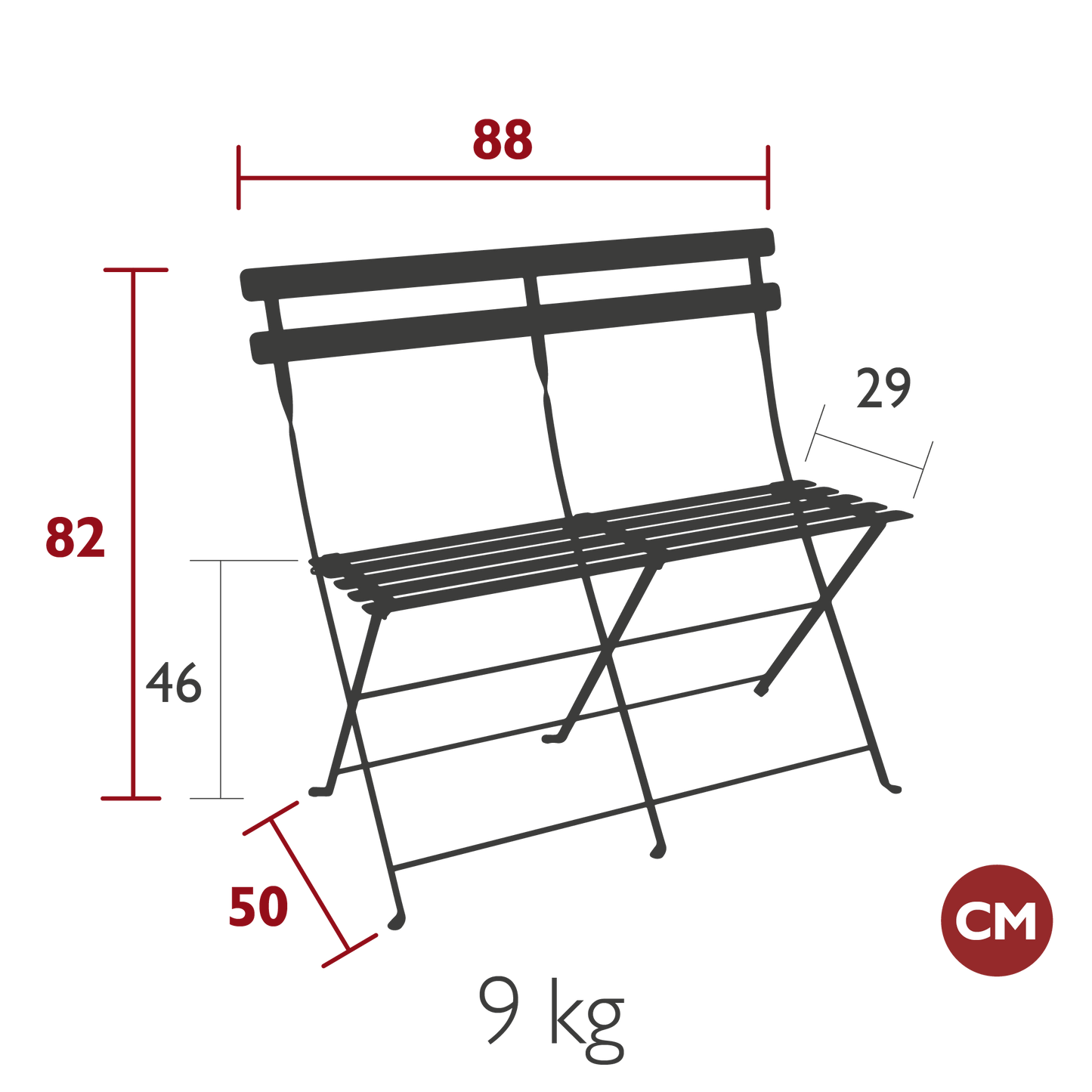 Bistro 2-seater Ottoman