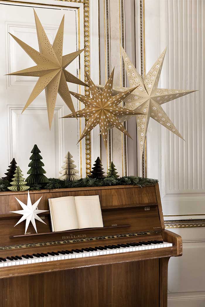 Papir Stjerner Cassiopeia Ochre - Den Gamle Mølle