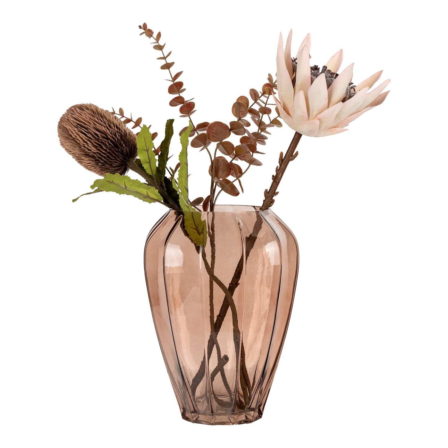 Vase, brun, ø22x29 cm