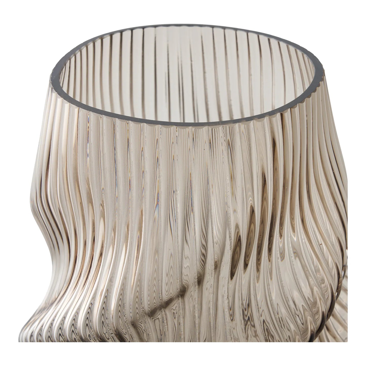 Vase Mundblæst Glas Brun