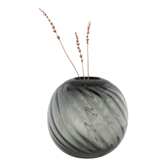 Vase, grå, ø20x19 cm