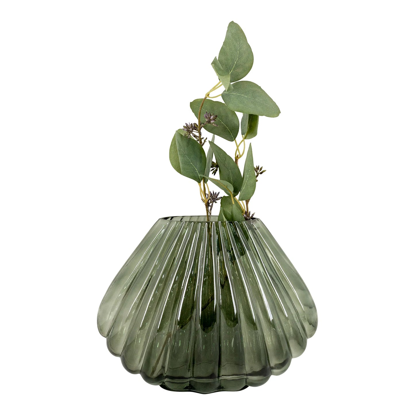Vase, grøn, 29x11,5x22 cm