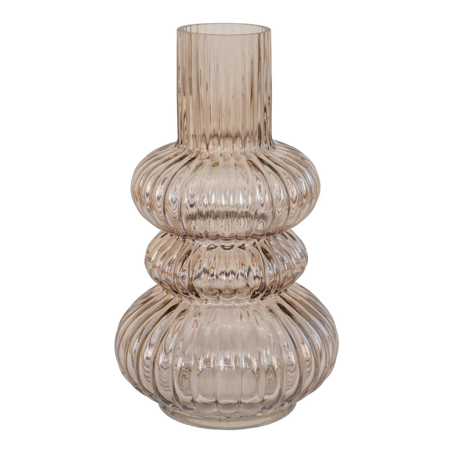 Vase, røget, ø15x25 cm