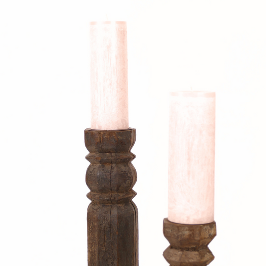 Lysestage i Træ Aunik