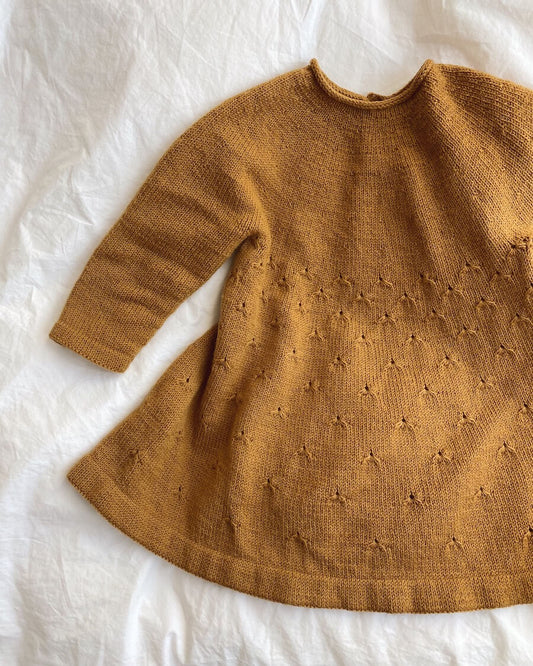 Mælkebøttekjole - Strikkeopskrift