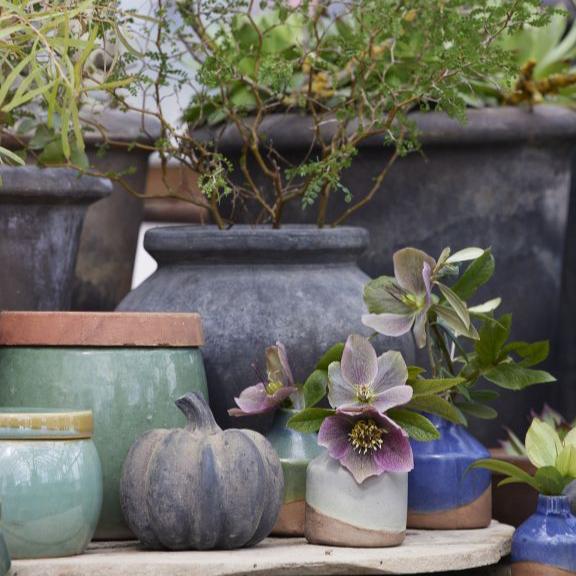 Malene Vase Green Mix Ø6.5