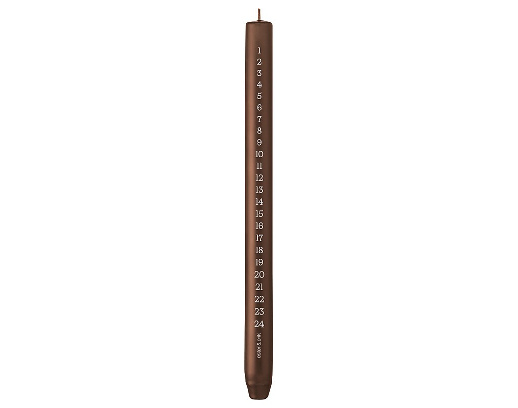 Cylinder Kalenderlys Hazelnut