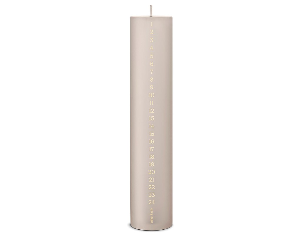 Kalenderlys Linen Grey ø5