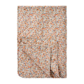 Quilt Tæppe m/Orange og Blå Blomster
