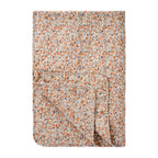 Quilt Tæppe m/Orange og Blå Blomster