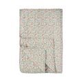 Quilt Tæppe m/Lyseblå og Rust Blomster