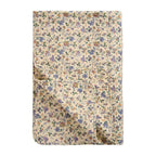 Quilt Tæppe m/Lilla og Brune Blomster