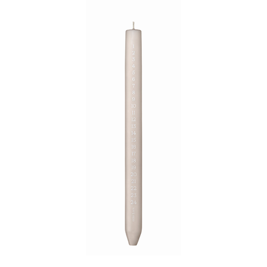 Cylinder Kalenderlys Linen Grey