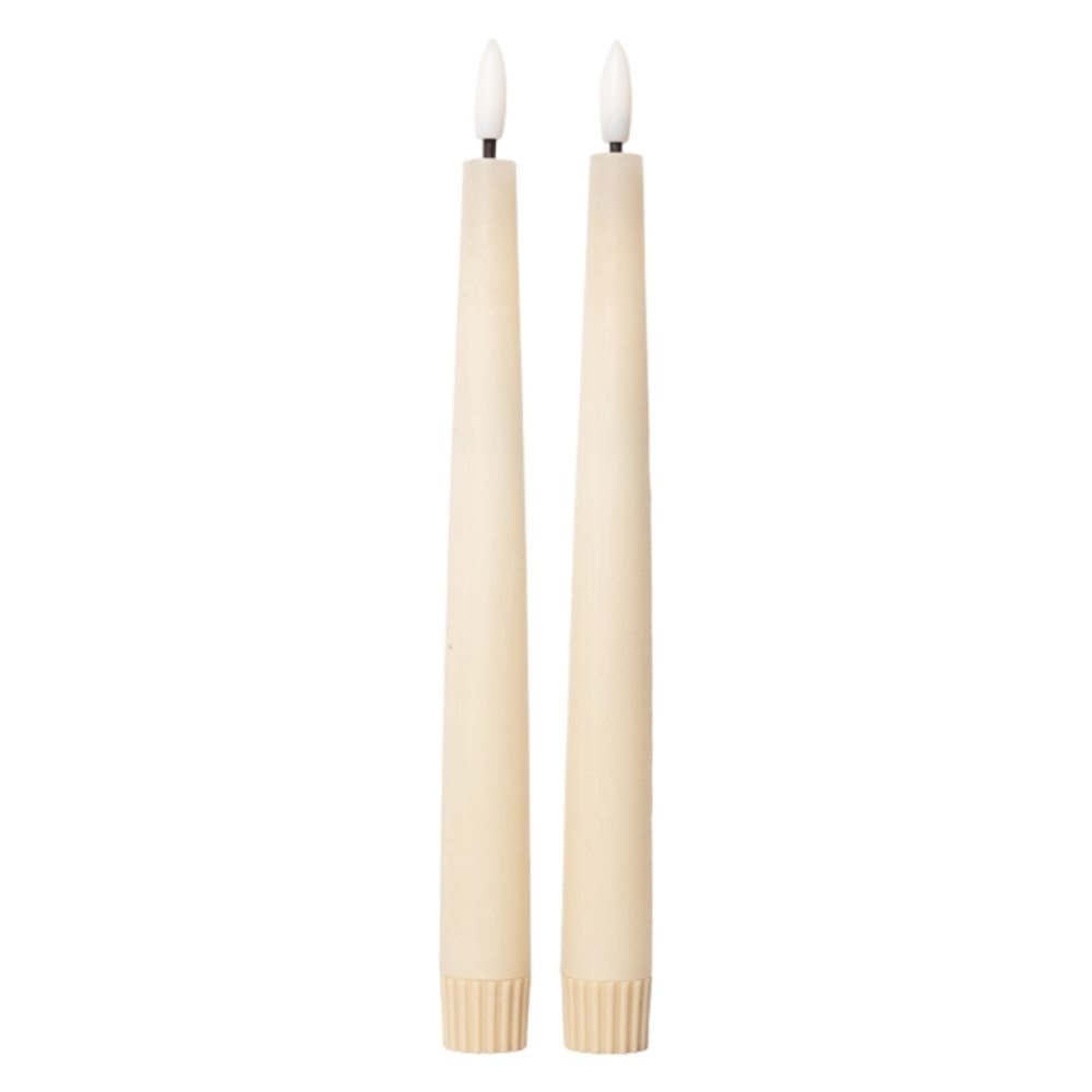 LED Kronelys, rustik 25xø2.2 cm