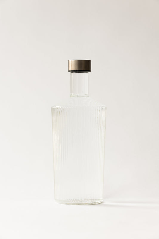 Ribbed Elegance Bottles White