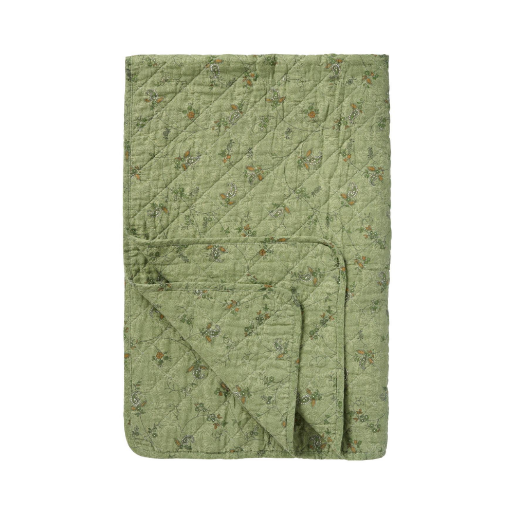 Quilt Tæppe m/Blomsterranker