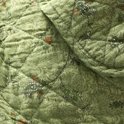 Quilt Tæppe m/Blomsterranker