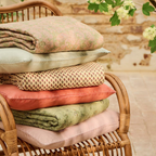 Quilt Tæppe m/Blomsterranker