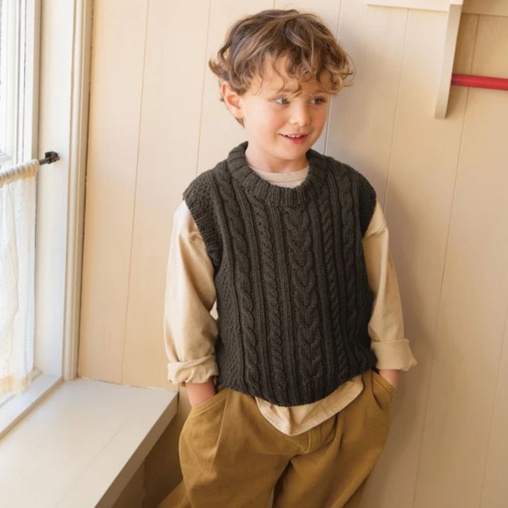 Caspian Slipover Junior (Norsk) - Strikkeopskrift