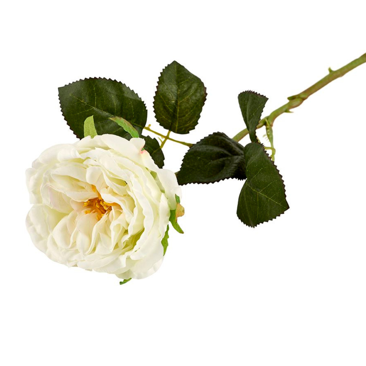 Silkeblomst Rose H:35 cm Hvid