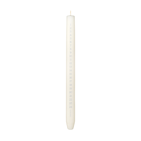 Cylinder Kalenderlys Ivory