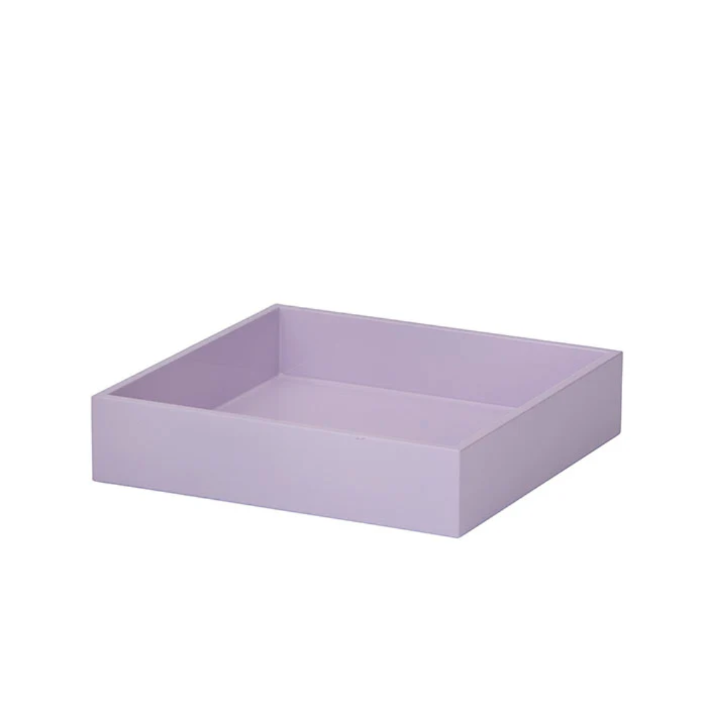 Lacquer Square Tray Lilac