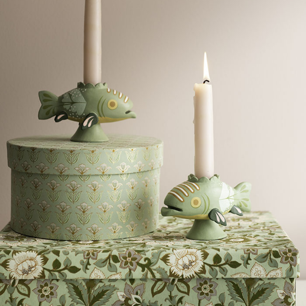 Candle Holder Fish Wasabi