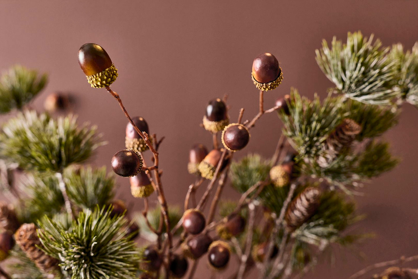 Silkeblomst Acorn L:56 cm Grøn/Brun