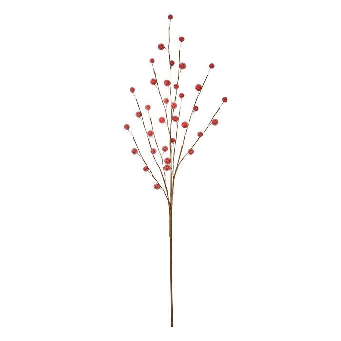 Frosted Ilex Berry Branch Scarlet