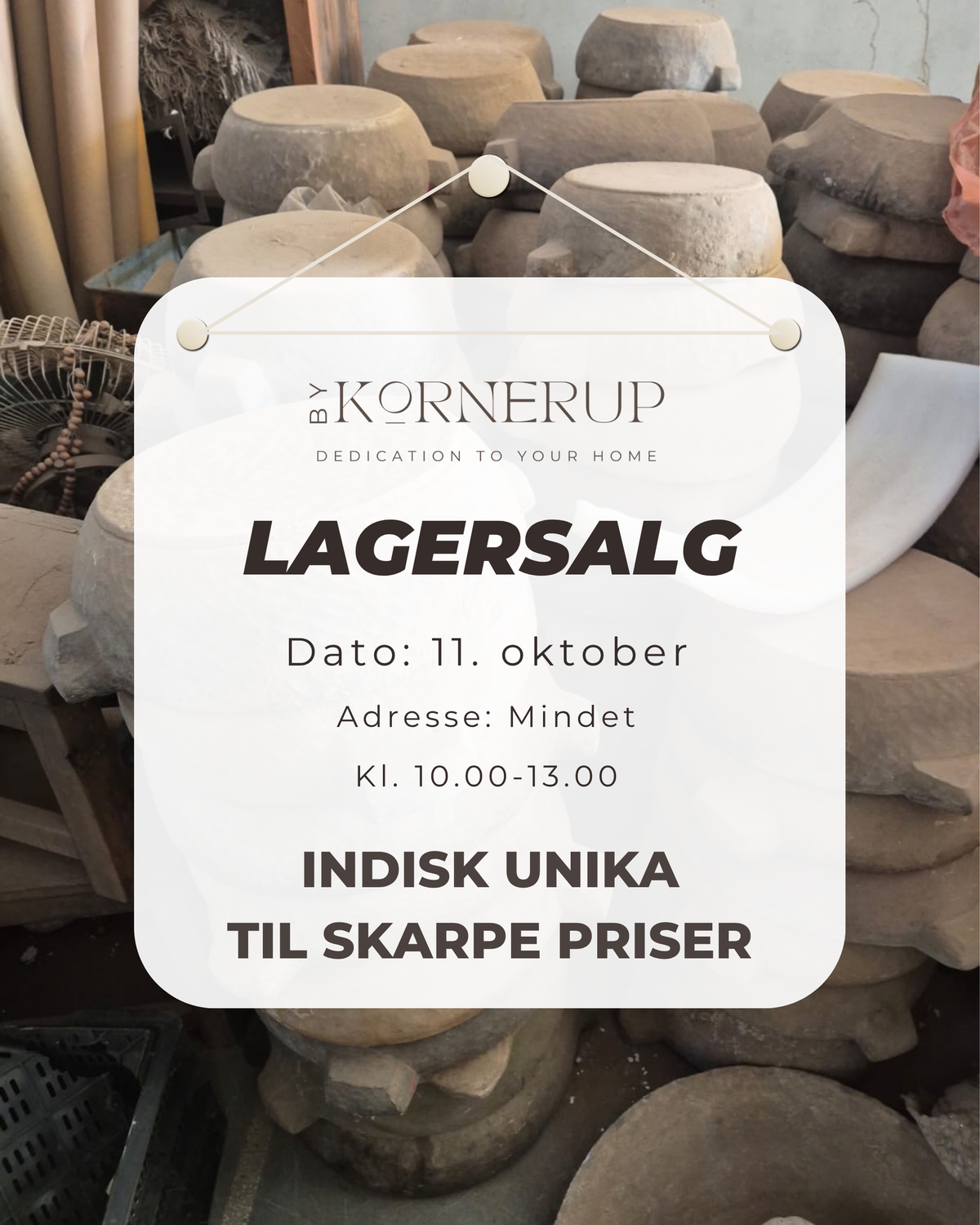 Lagersalg Indisk Unika den 11. oktober