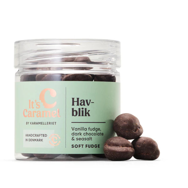 Havblik - Blød vaniljefudge med mørk chokolade & havsalt